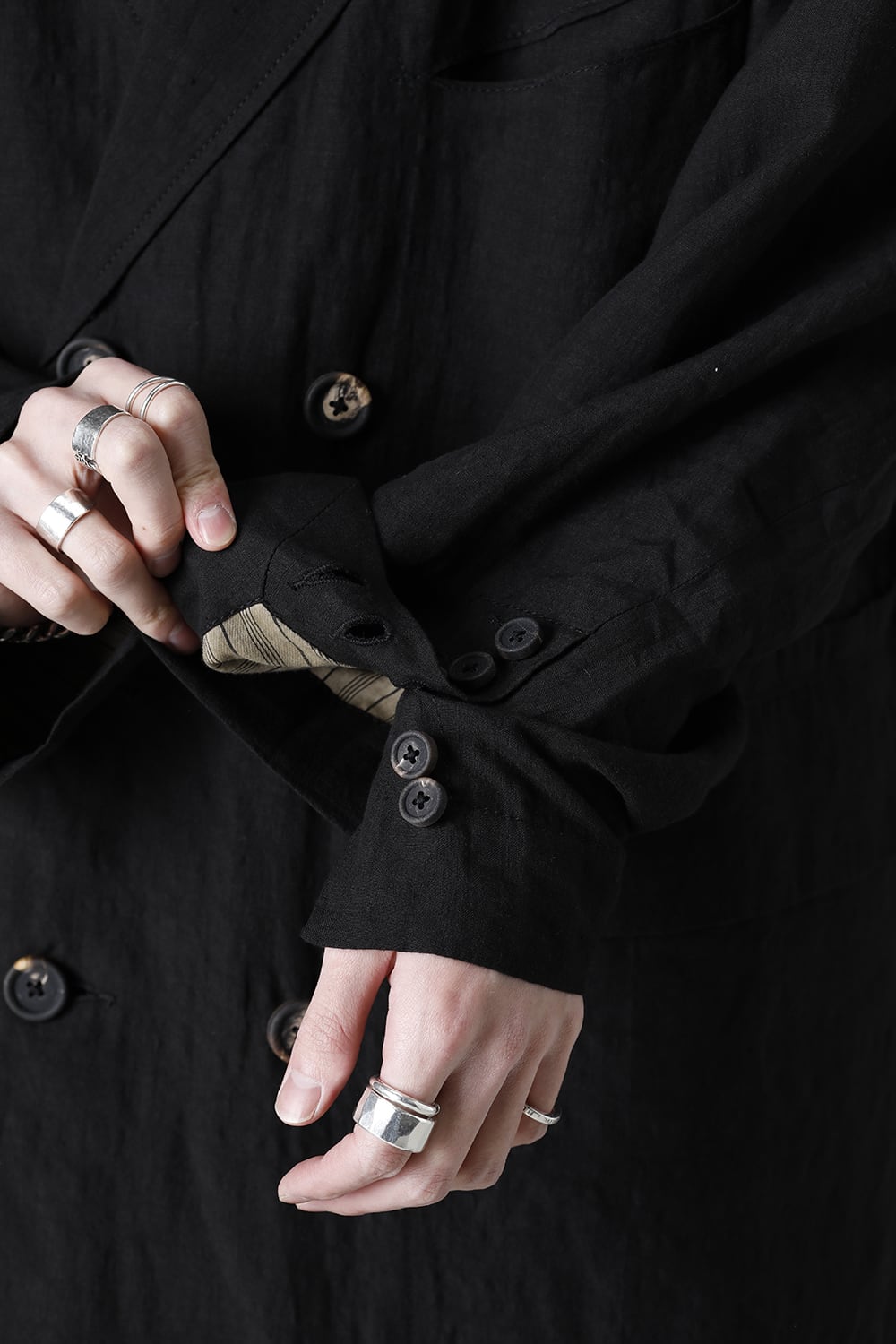 リバーシブル コラージュ ロングコート