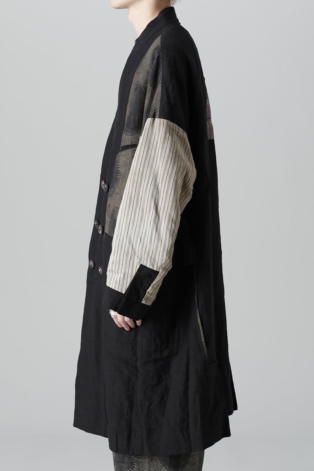 リバーシブル コラージュ ロングコート