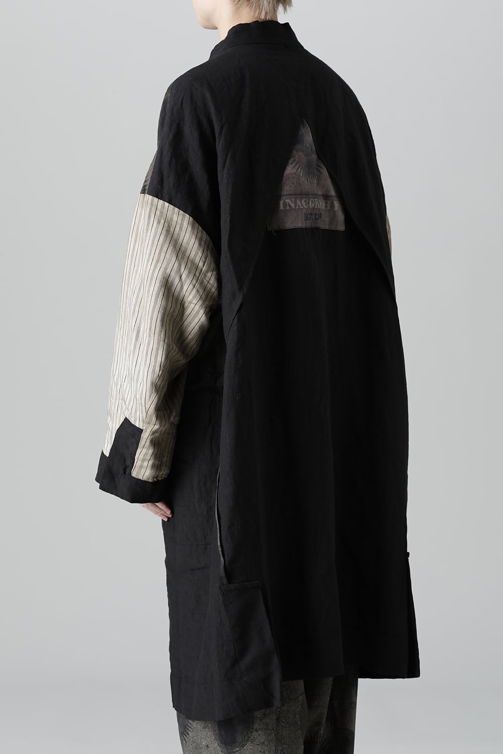 リバーシブル コラージュ ロングコート