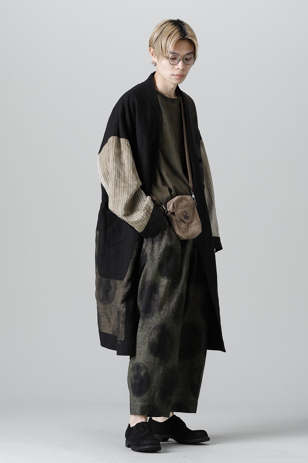 リバーシブル コラージュ ロングコート