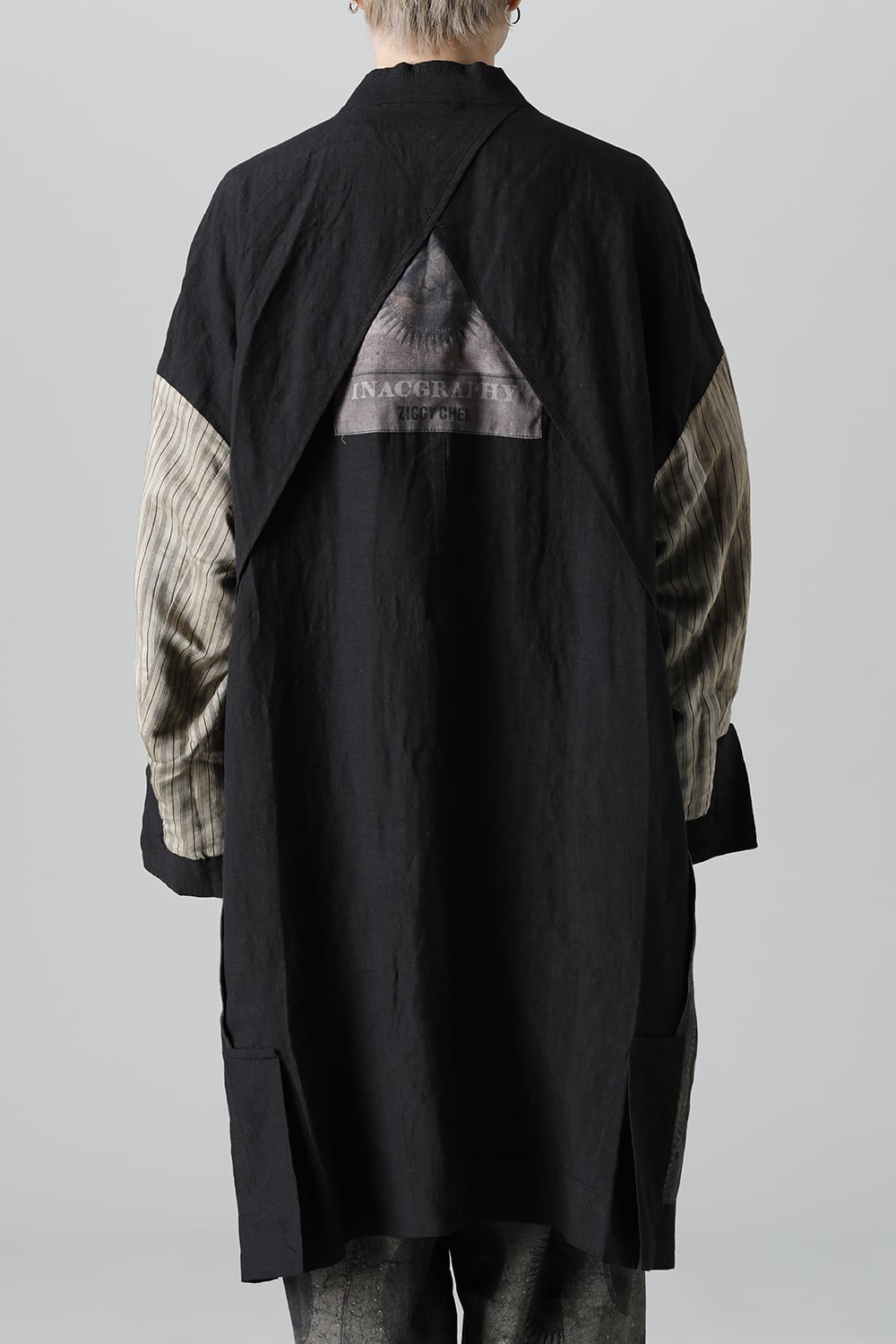 リバーシブル コラージュ ロングコート