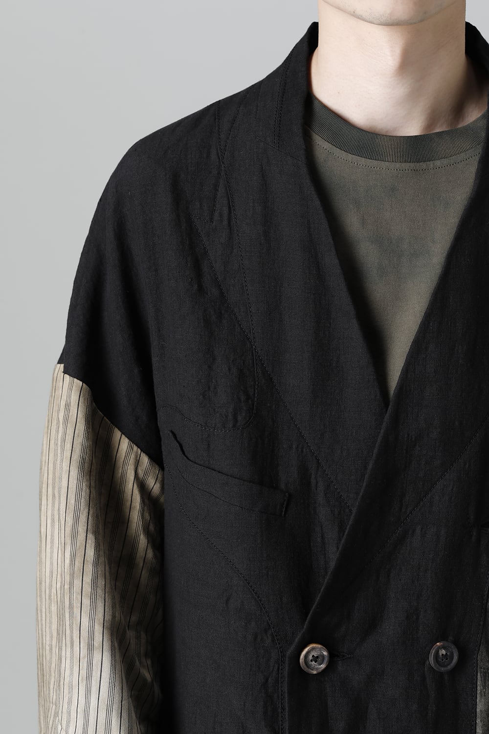 リバーシブル コラージュ ロングコート