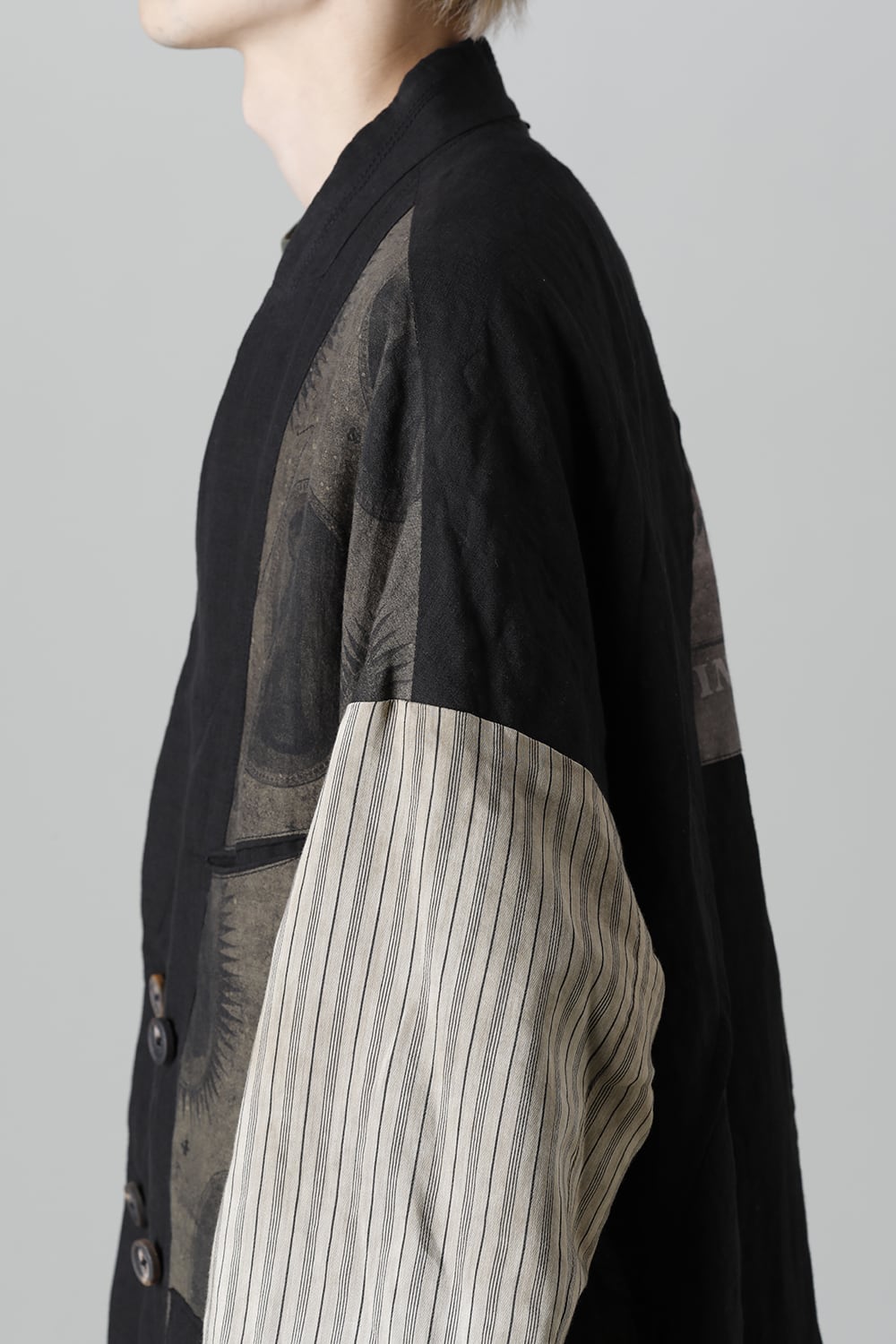 リバーシブル コラージュ ロングコート