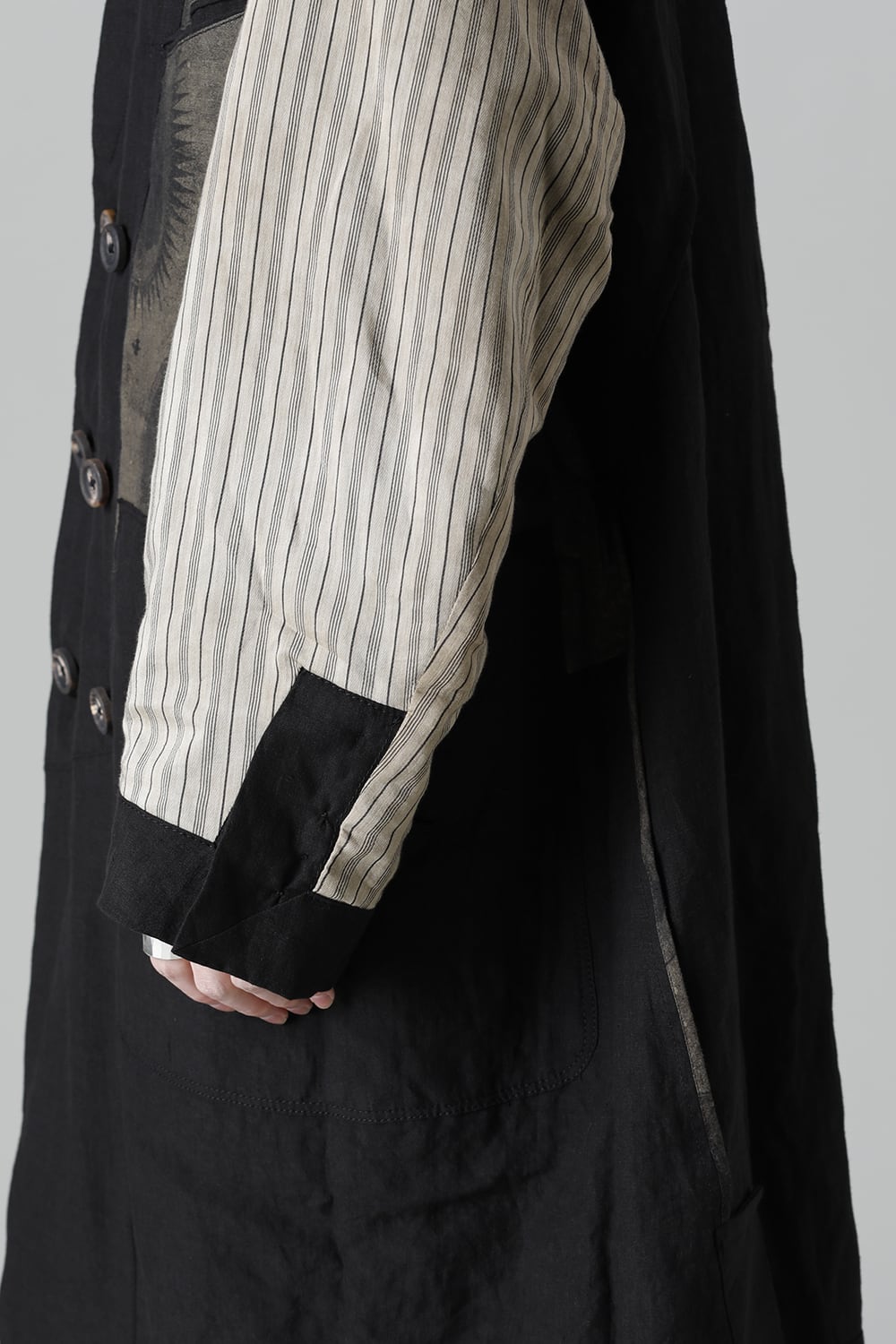 リバーシブル コラージュ ロングコート