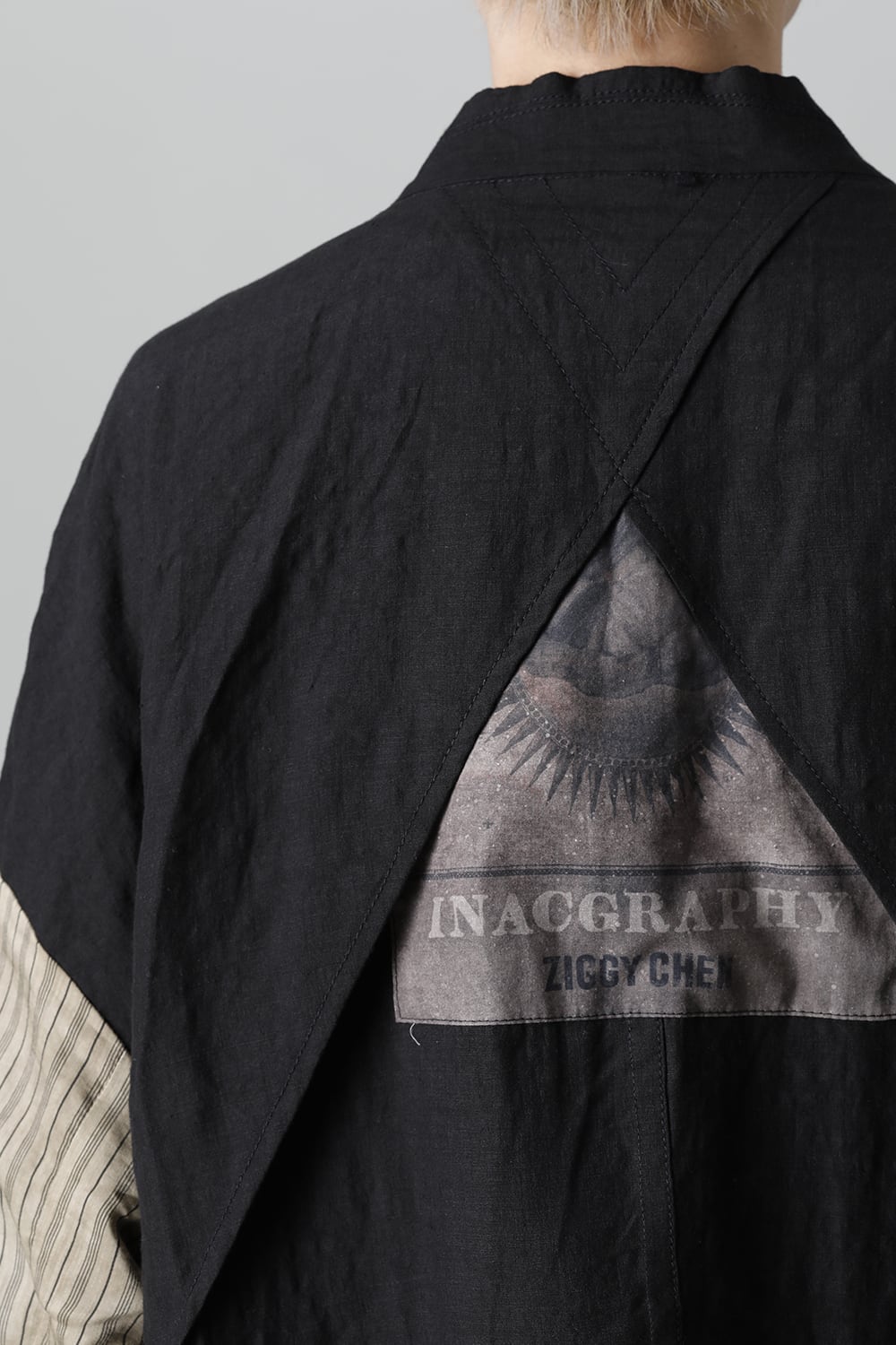 リバーシブル コラージュ ロングコート