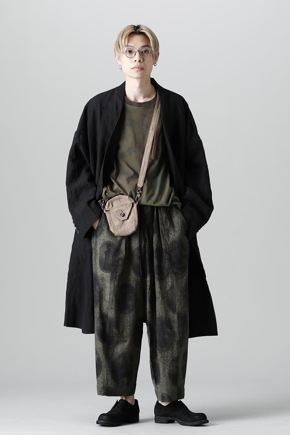 リバーシブル コラージュ ロングコート