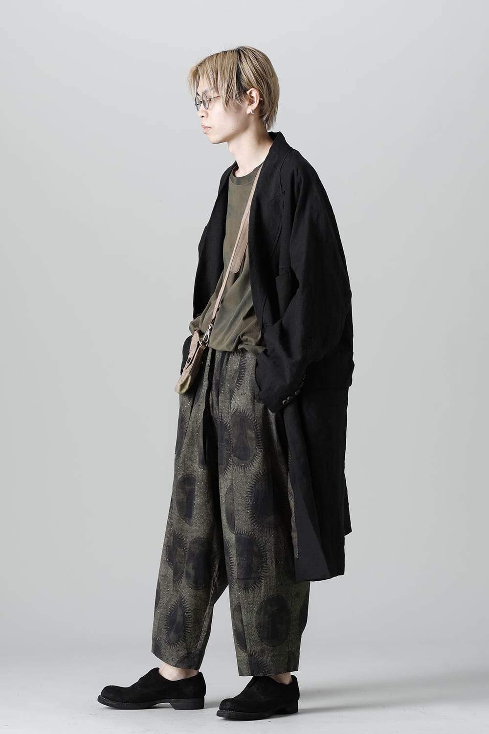 リバーシブル コラージュ ロングコート
