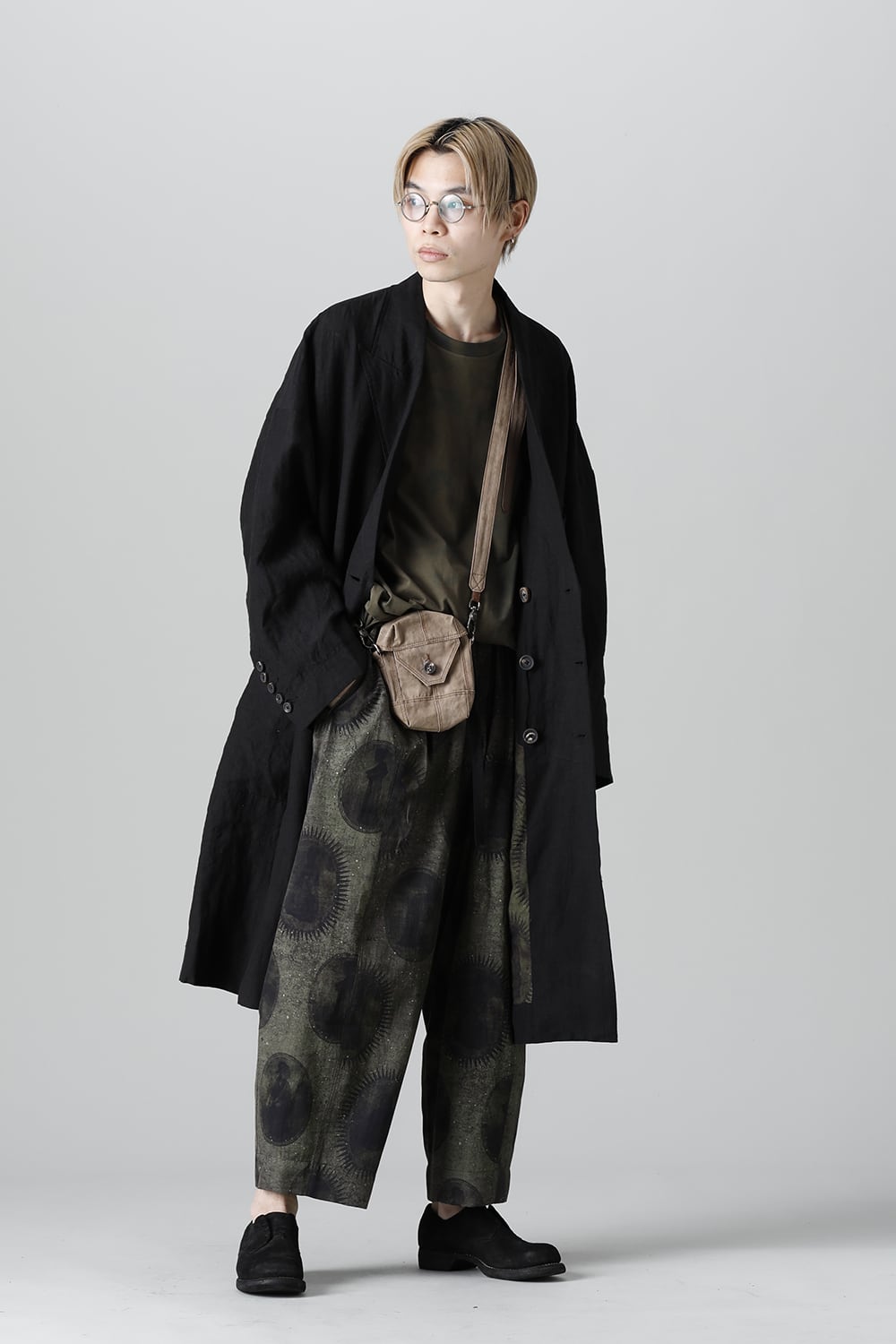 リバーシブル コラージュ ロングコート