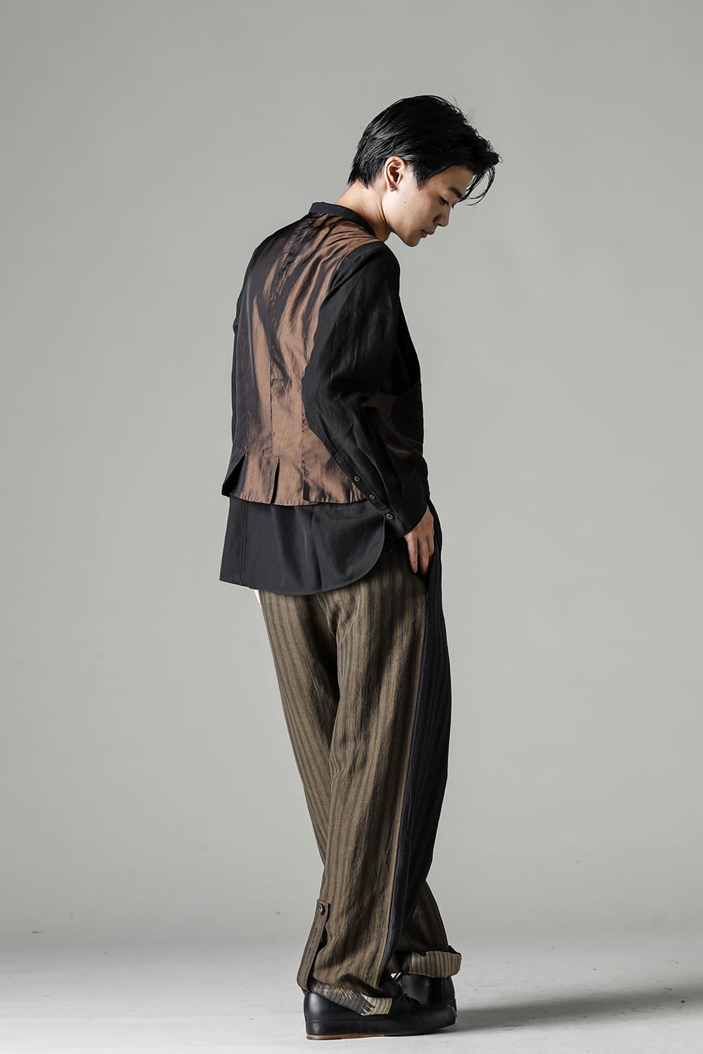 ダブルブレステッドストライプウエストコート