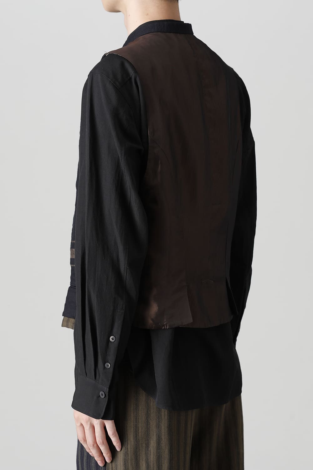 ダブルブレステッドストライプウエストコート