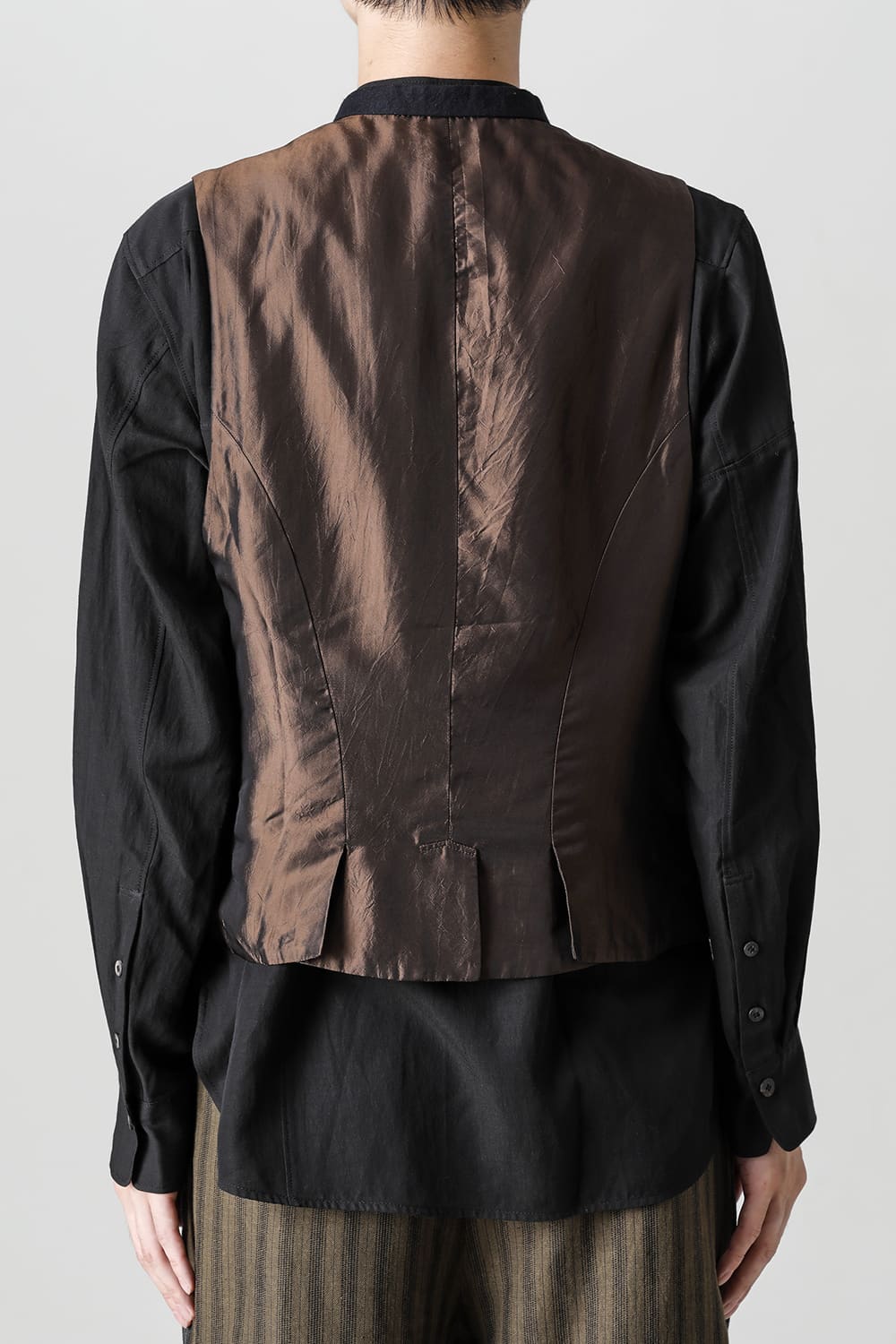 ダブルブレステッドストライプウエストコート