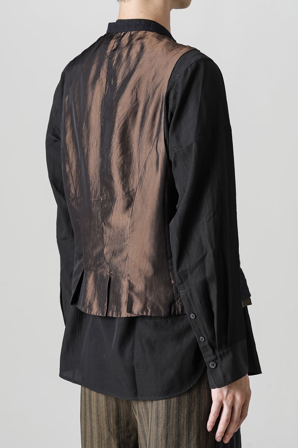 ダブルブレステッドストライプウエストコート