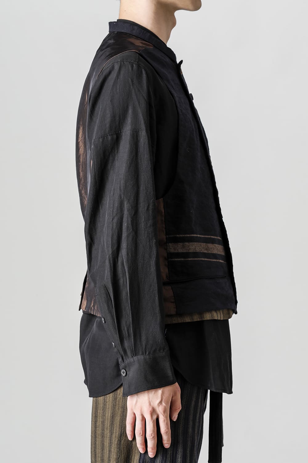 ダブルブレステッドストライプウエストコート