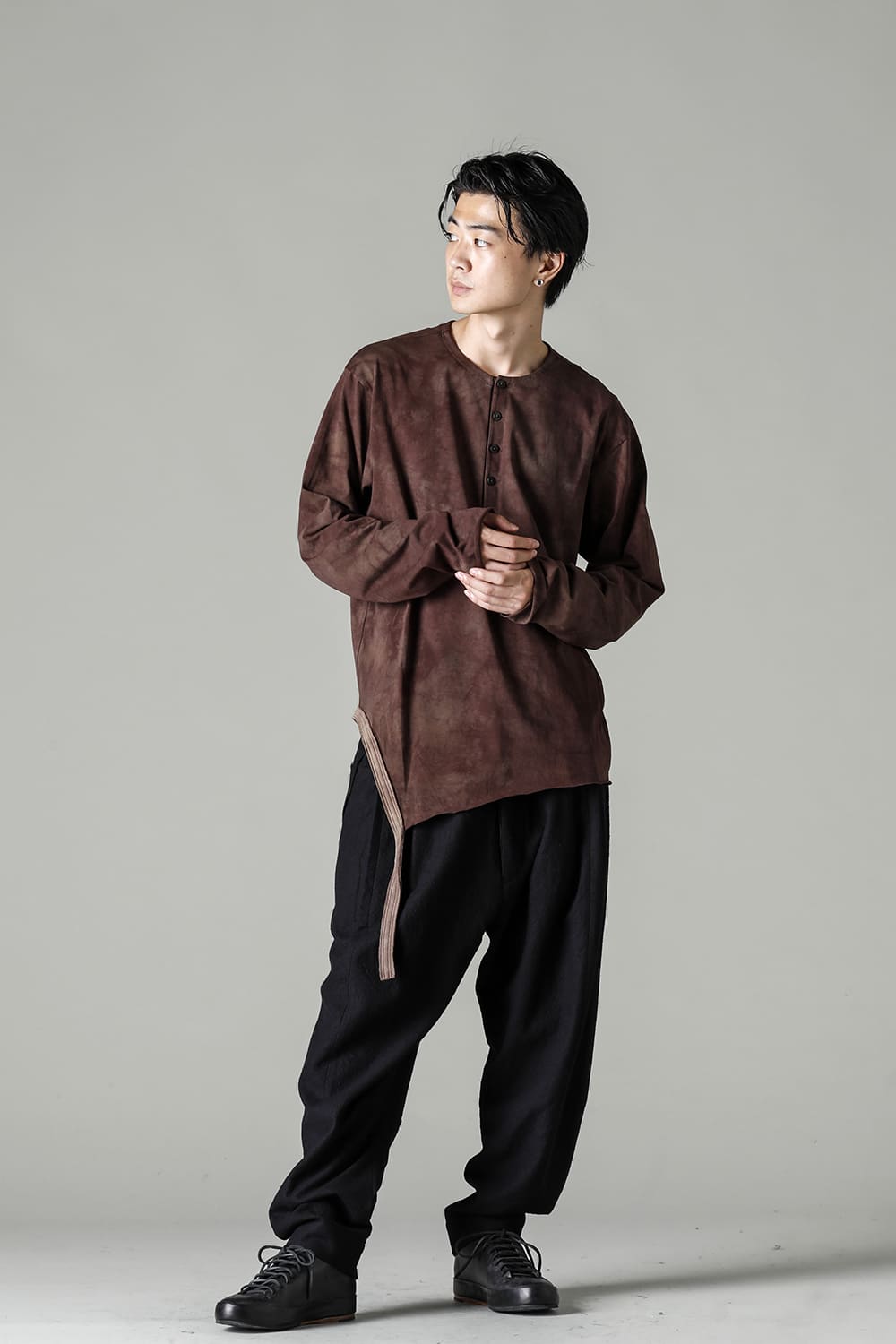 Asymmetric Longsleeve Tee  Brown