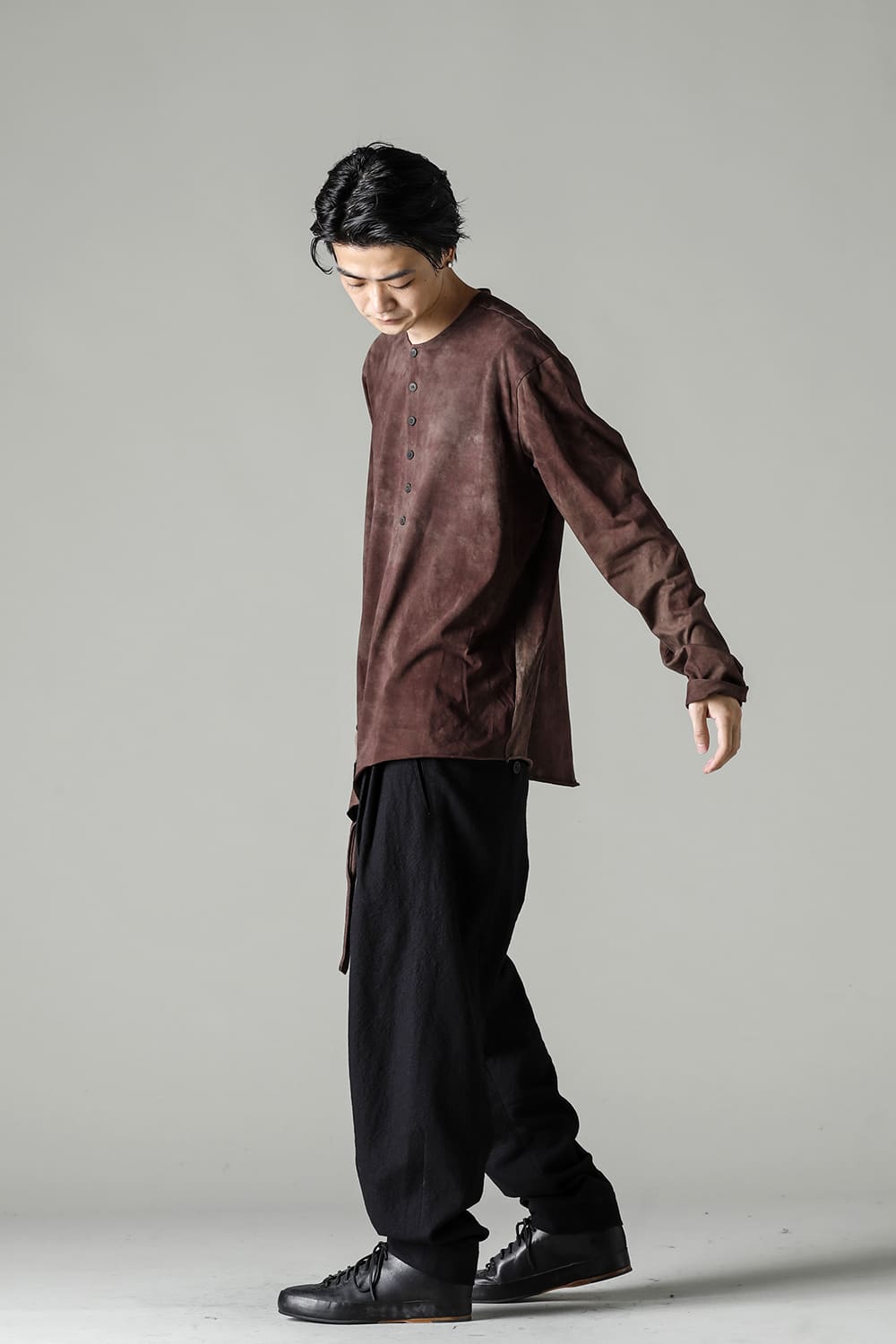 Asymmetric Longsleeve Tee  Brown