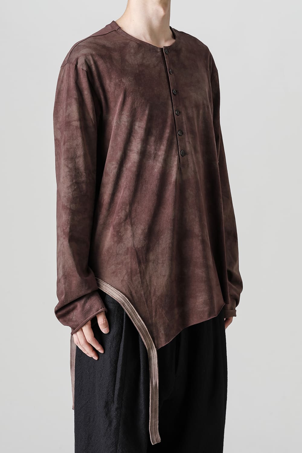 Asymmetric Longsleeve Tee  Brown