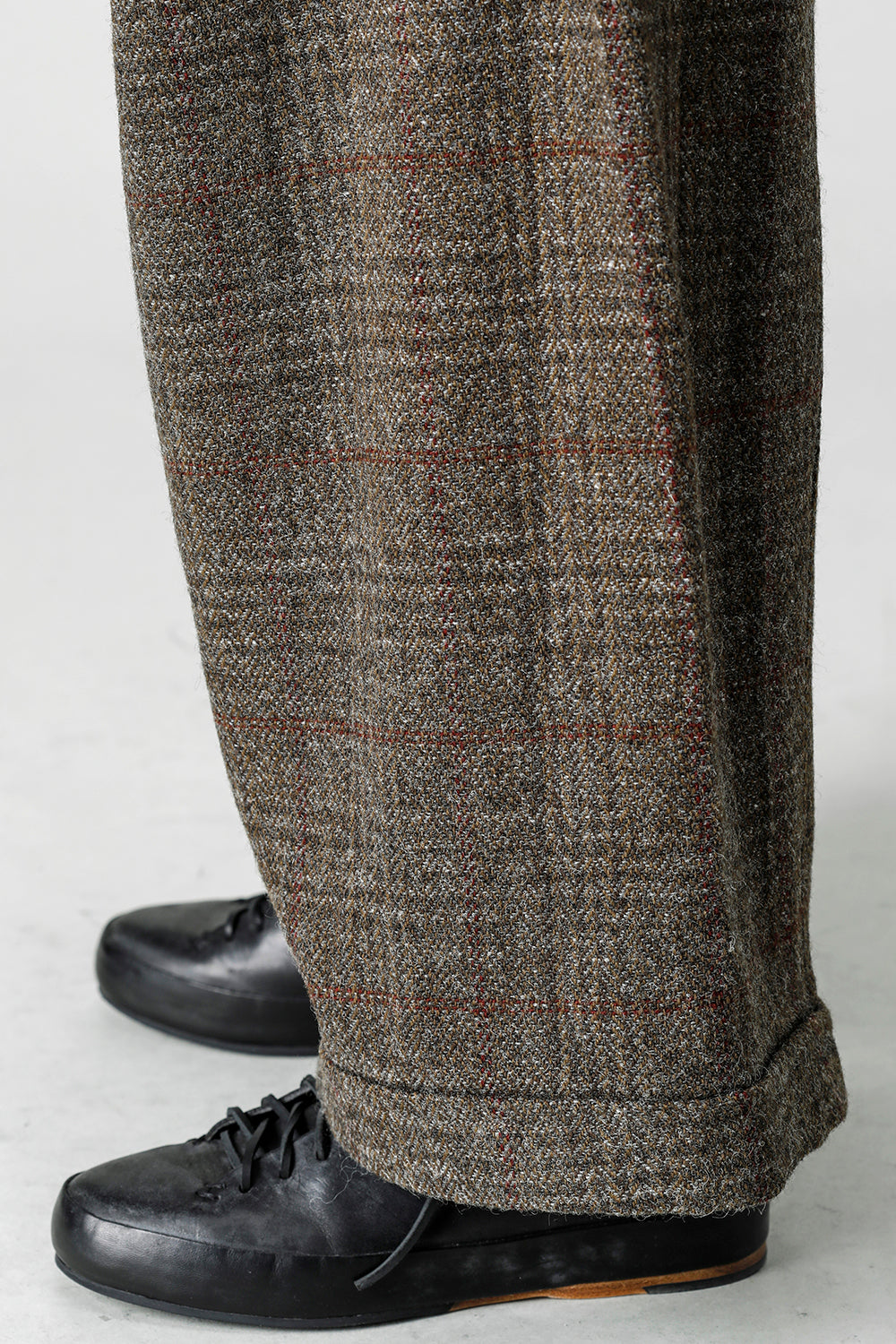 Front Pleats Wide Drawstring Trousers