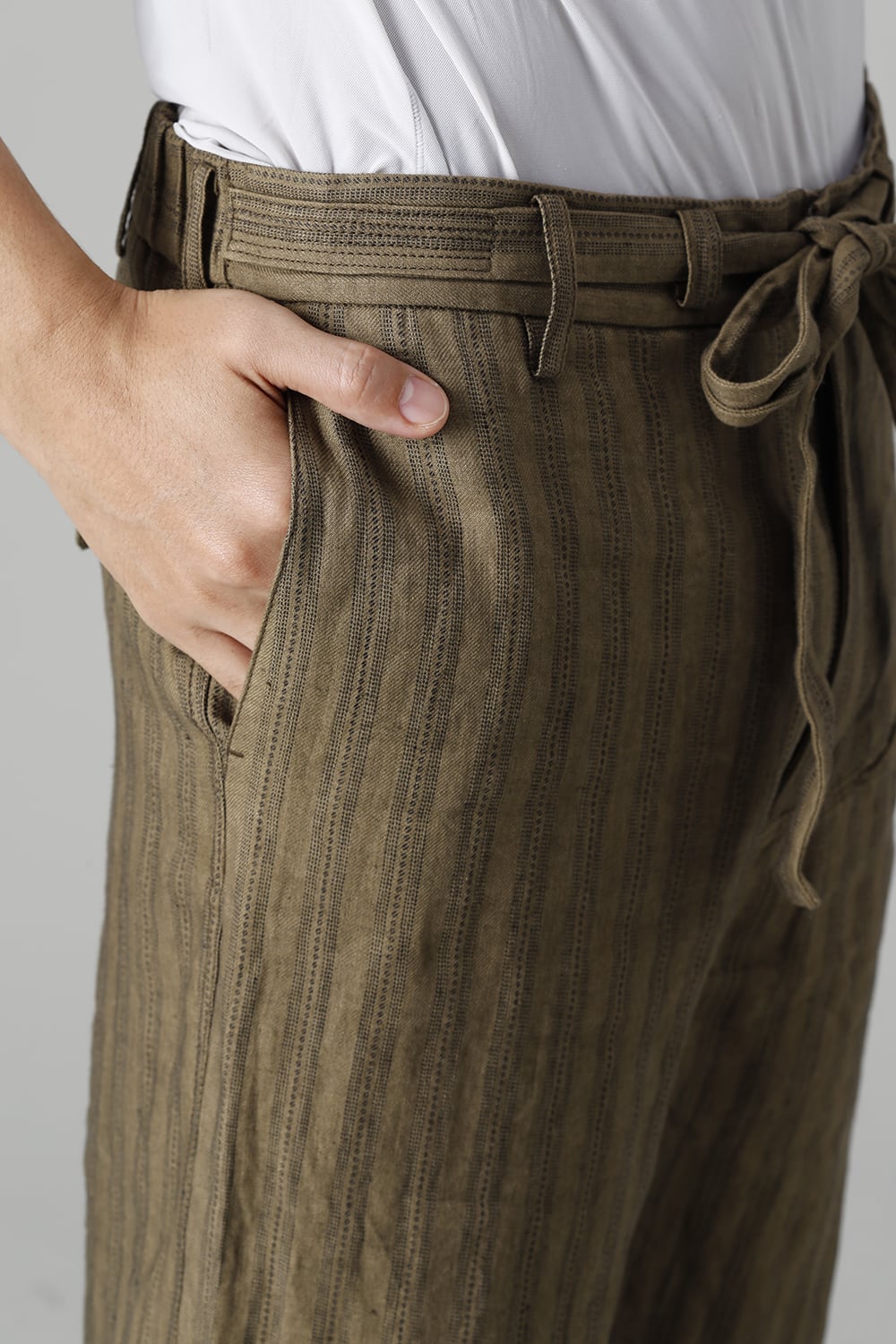 Adjustable Extra-Long Half Drawsting Trousers