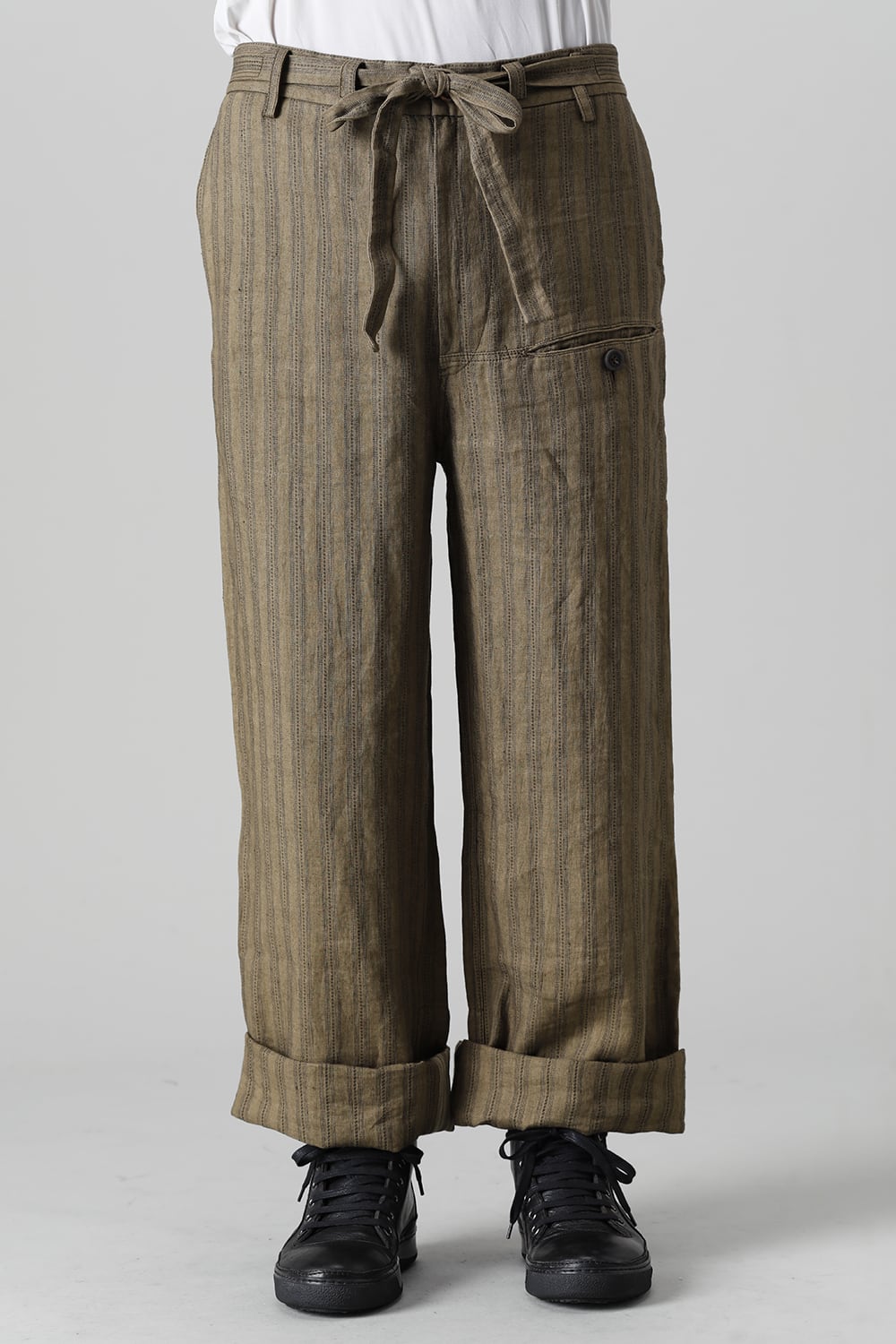 Adjustable Extra-Long Half Drawsting Trousers