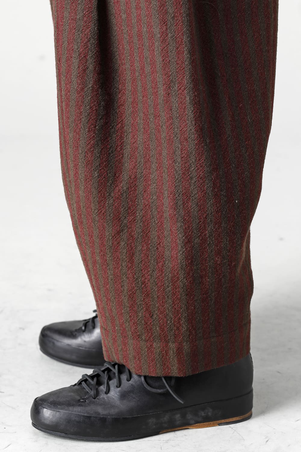 Front Pleats Dropped Crotch Trousers