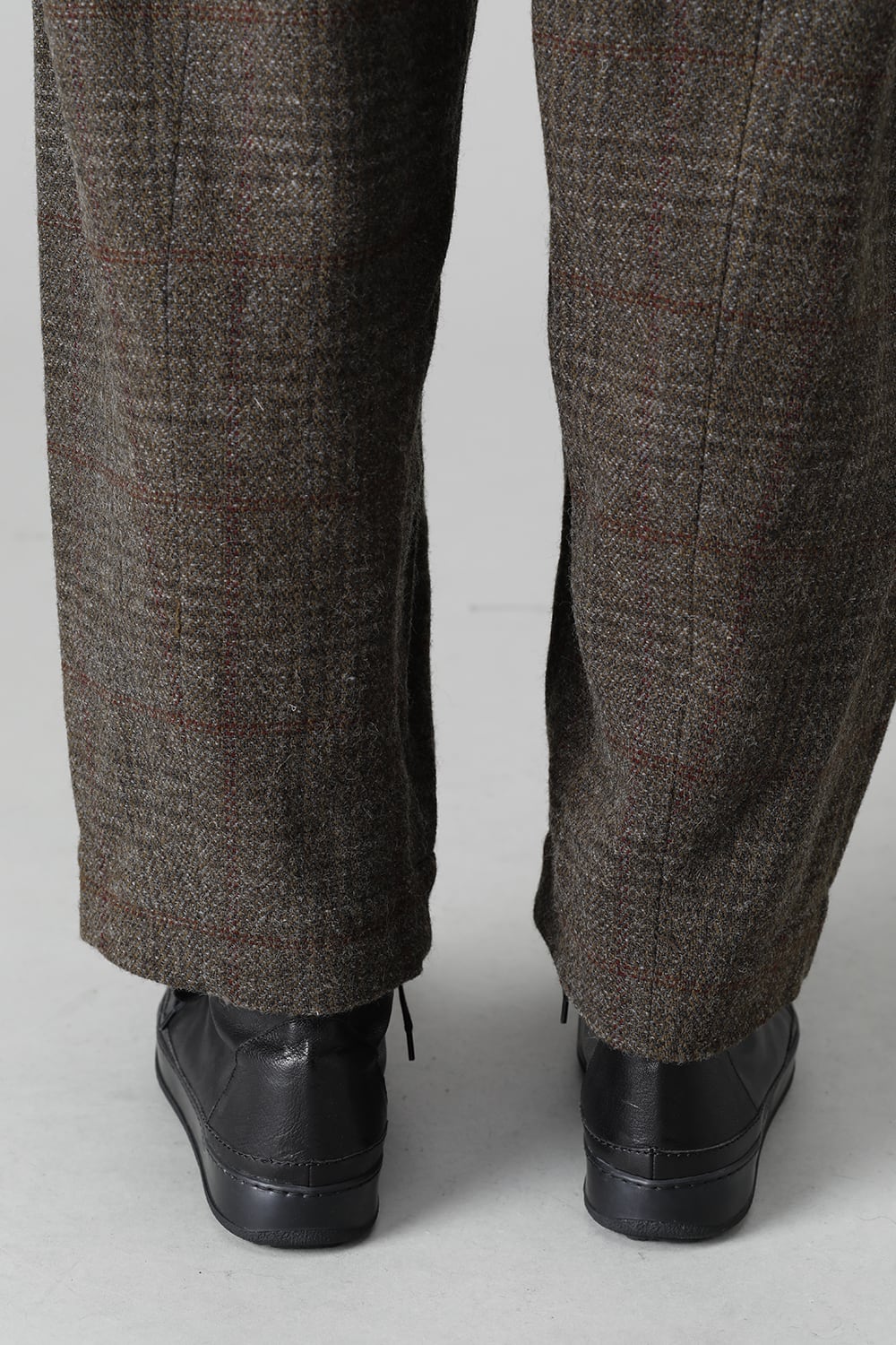 Front Pleats Dropped Crotch Trousers