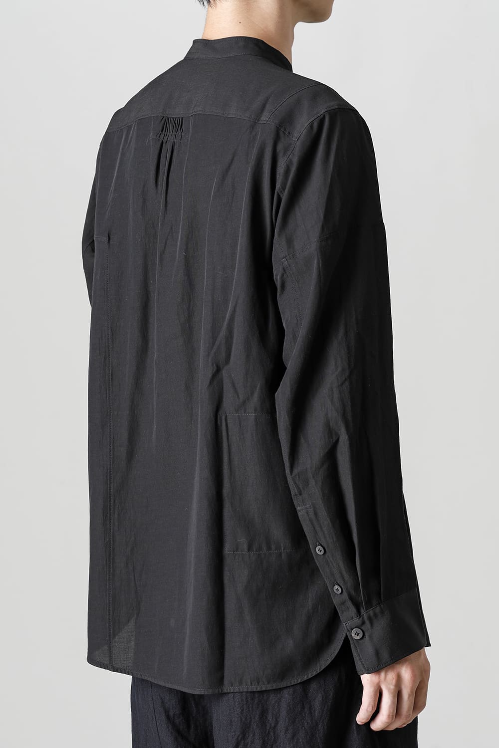 マンダリンカラー ポケットシャツ