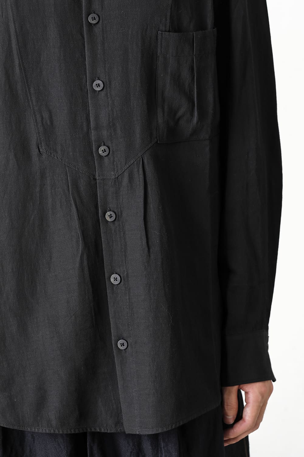 マンダリンカラー ポケットシャツ