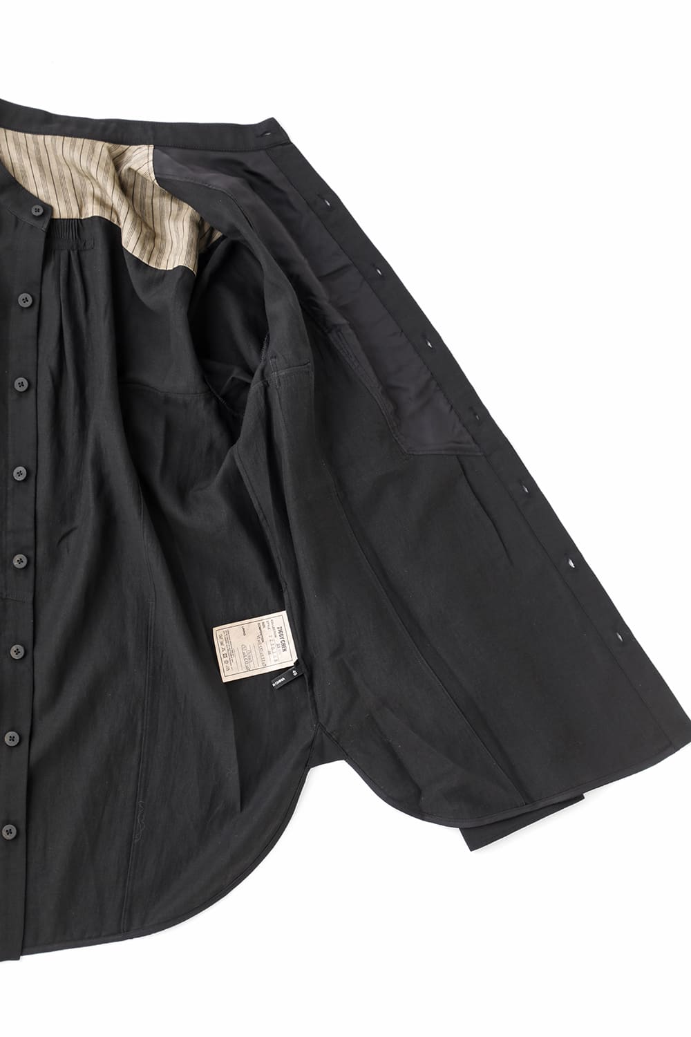 マンダリンカラー ポケットシャツ