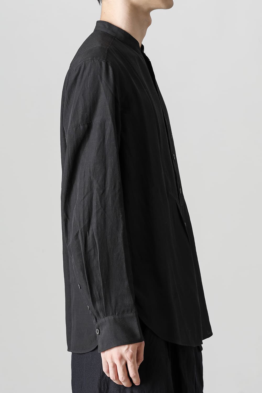 マンダリンカラー ポケットシャツ