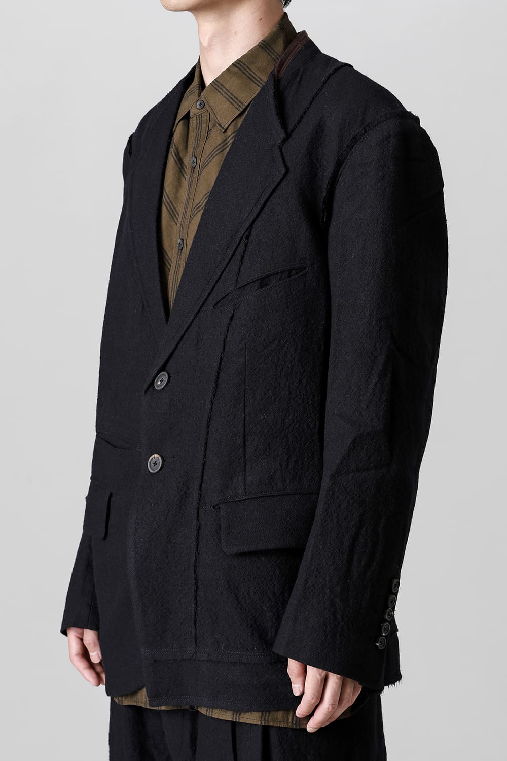 Asymmetric Two-Button Blazer