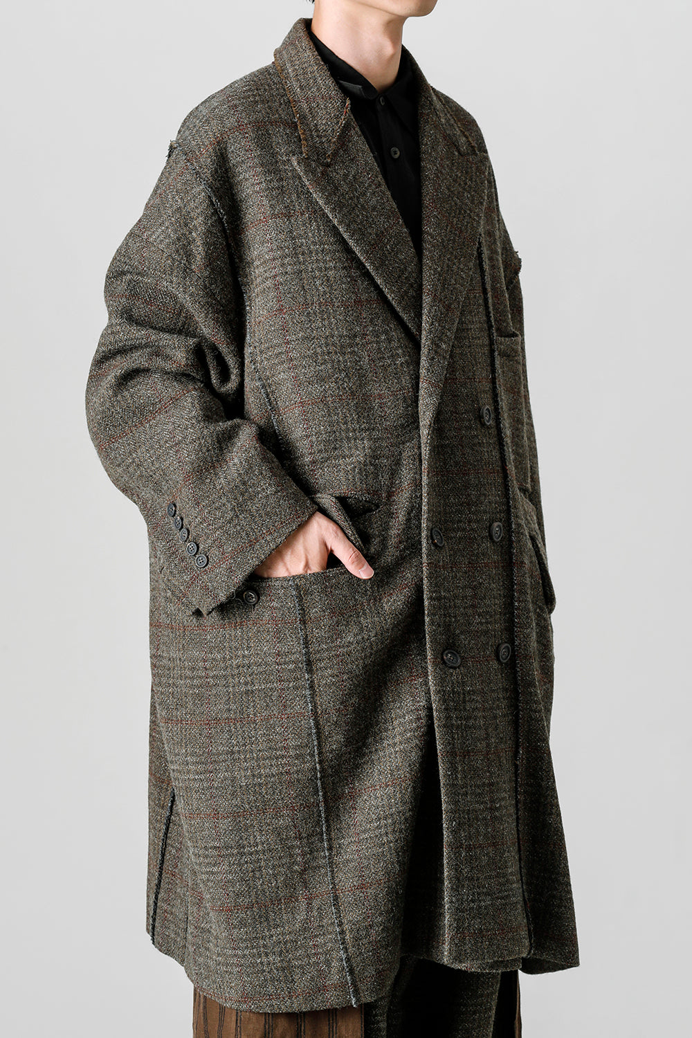 ダブルブレスト オーバーサイズコート