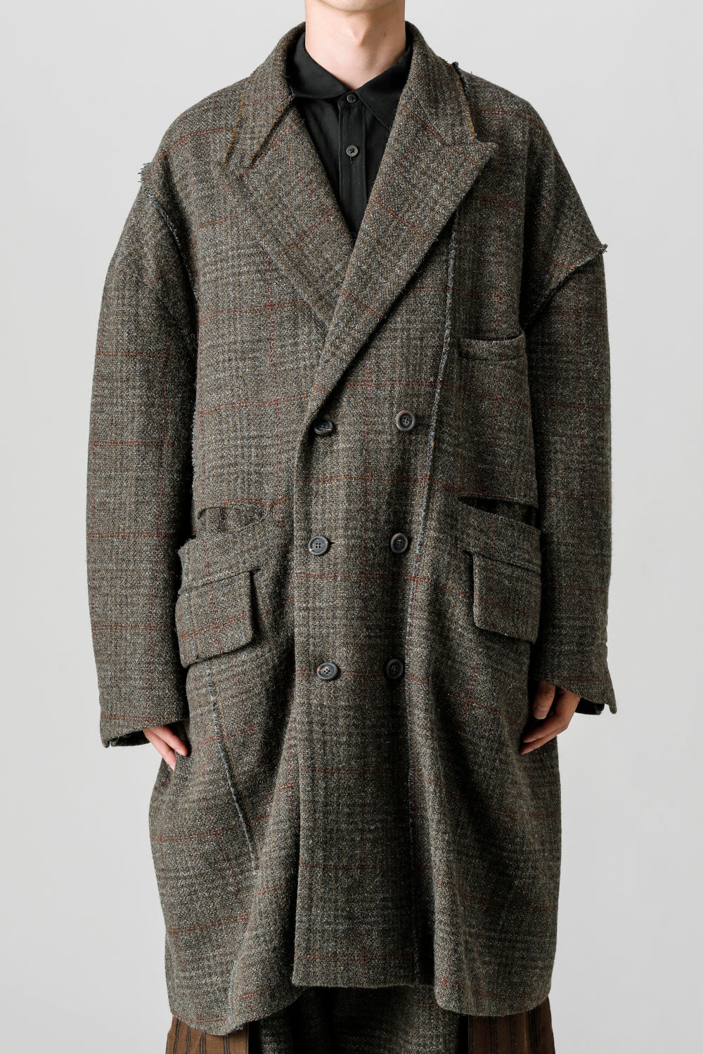 ダブルブレスト オーバーサイズコート