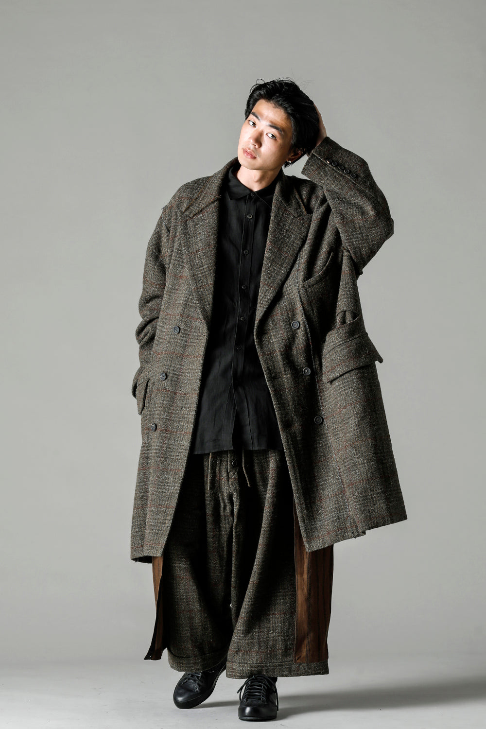 ダブルブレスト オーバーサイズコート