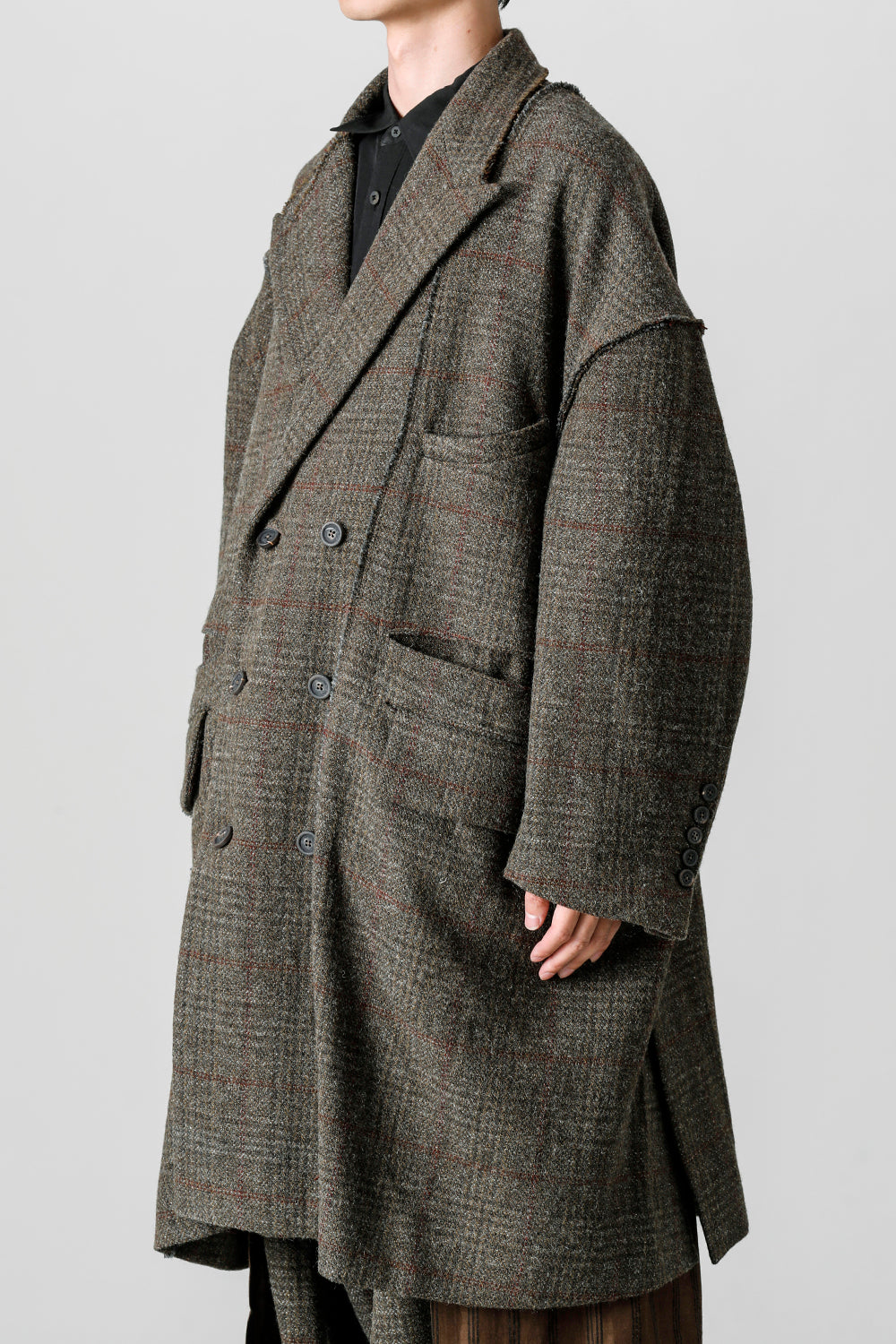 ダブルブレスト オーバーサイズコート