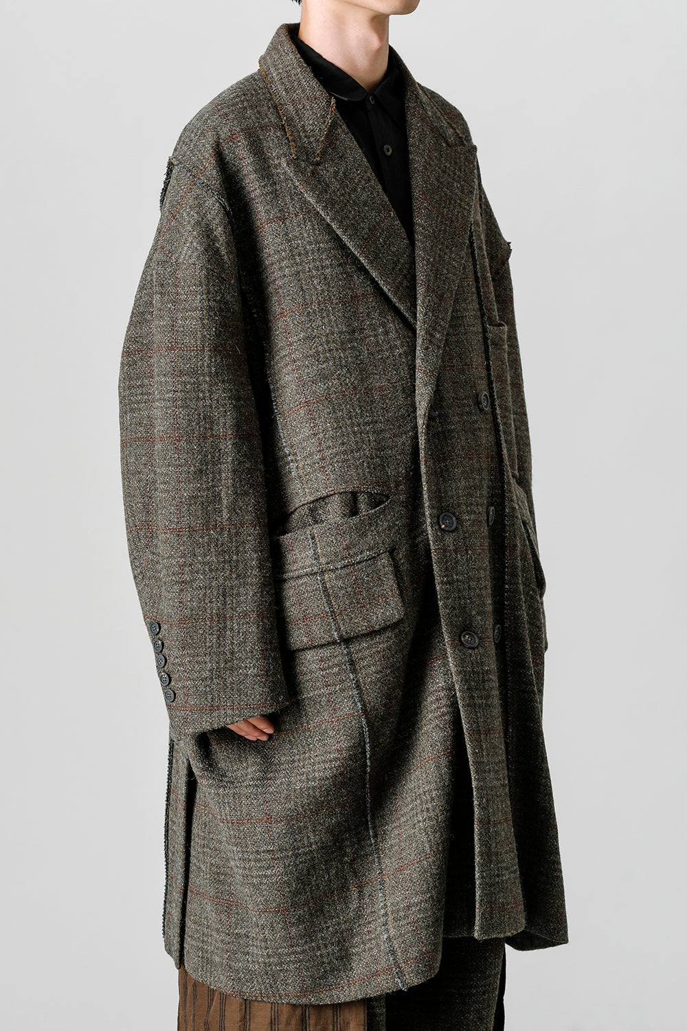 ダブルブレスト オーバーサイズコート