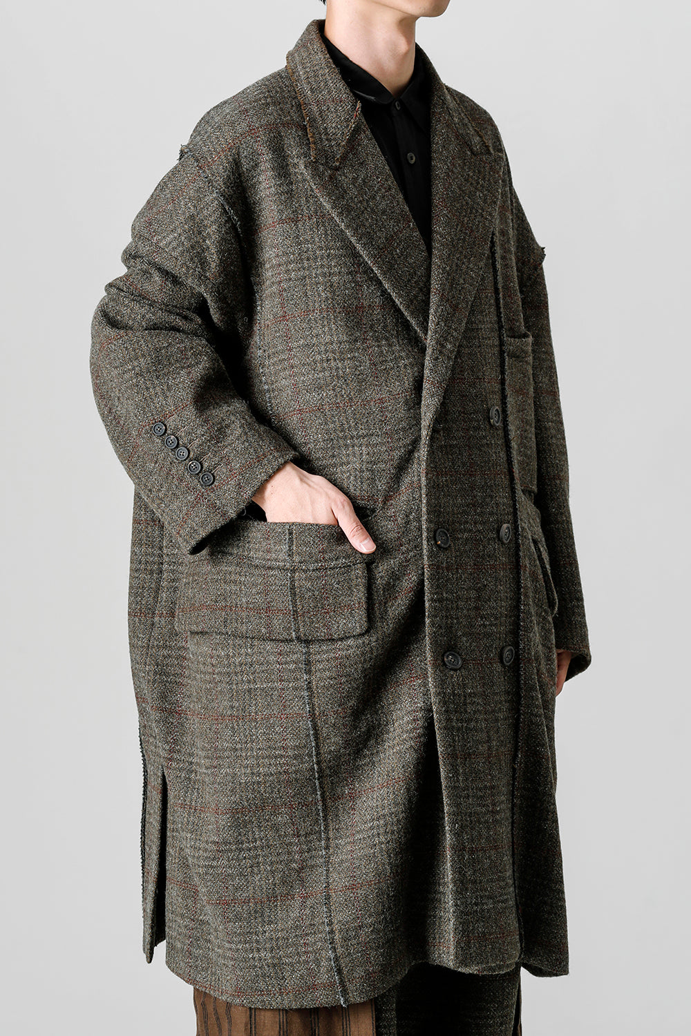 ダブルブレスト オーバーサイズコート