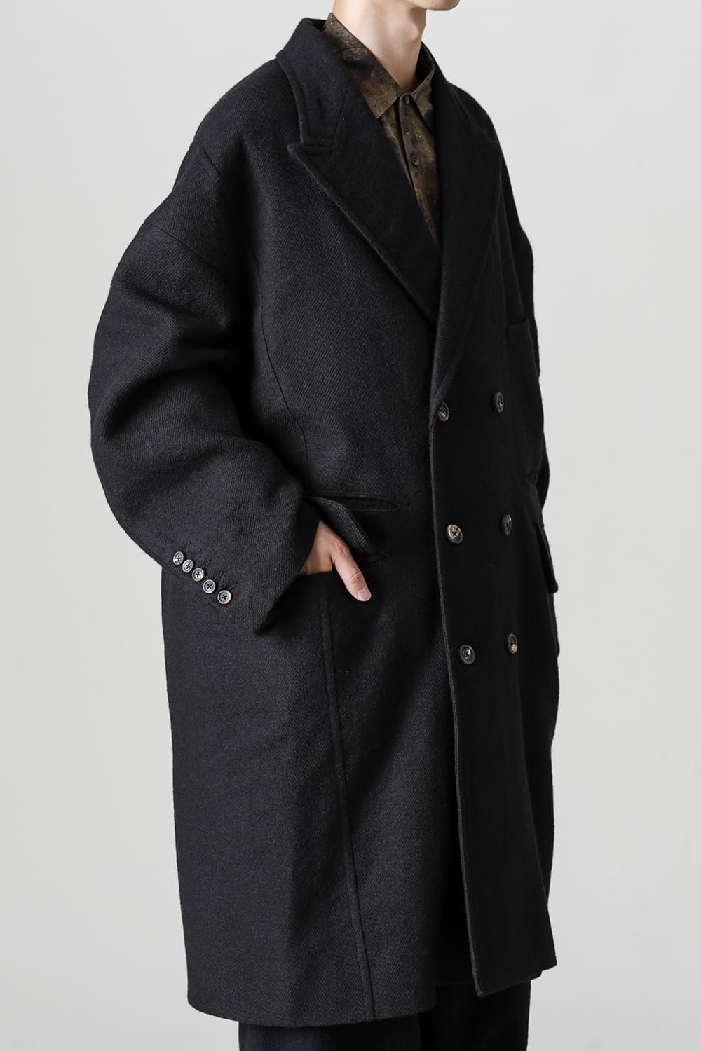 ダブルブレスト オーバーサイズコート