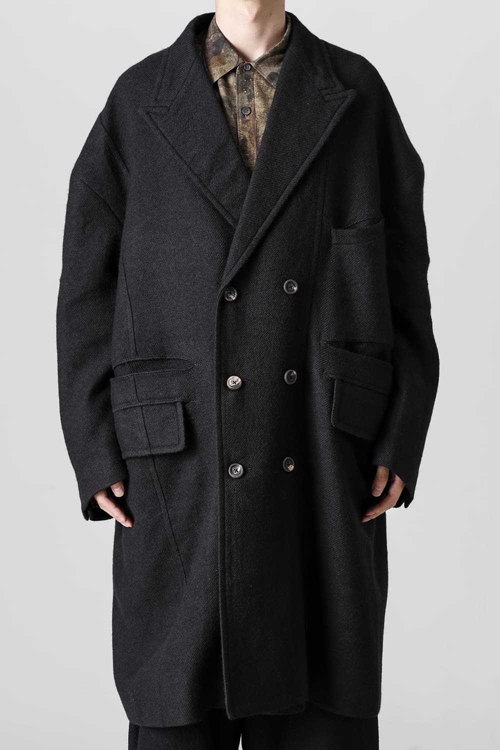 ダブルブレスト オーバーサイズコート