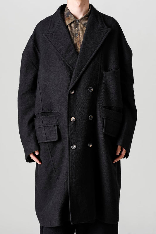ダブルブレスト オーバーサイズコート