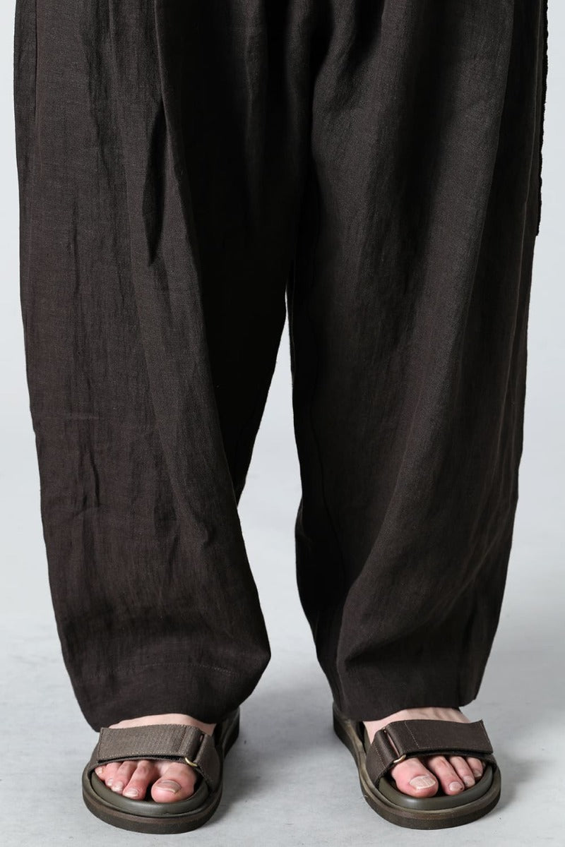 Selvedge Pleated Wide Leg Trousers