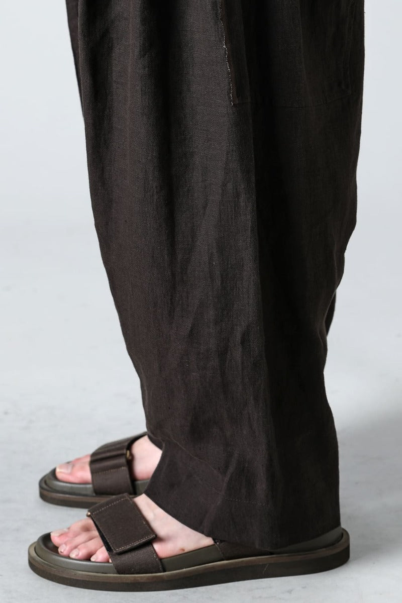 Selvedge Pleated Wide Leg Trousers