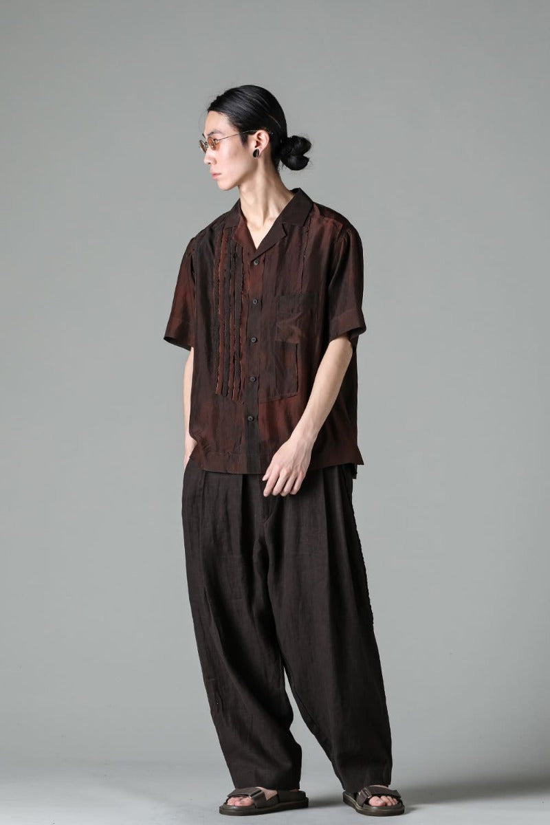 Selvedge Pleated Wide Leg Trousers