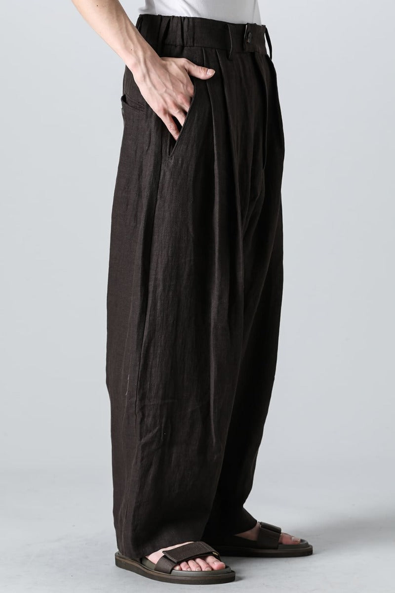 Selvedge Pleated Wide Leg Trousers