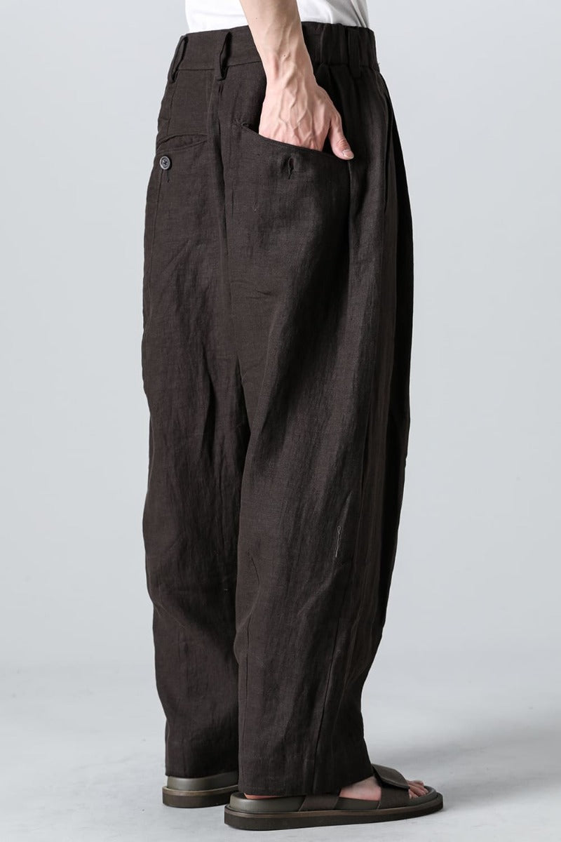 Selvedge Pleated Wide Leg Trousers
