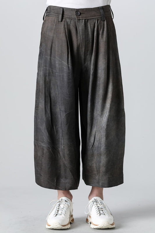 プリーツワイドレグ トラウザーズ