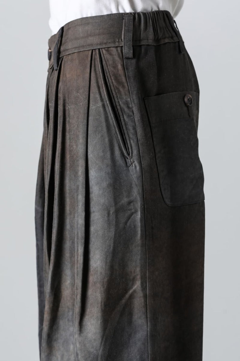 プリーツワイドレグ トラウザーズ