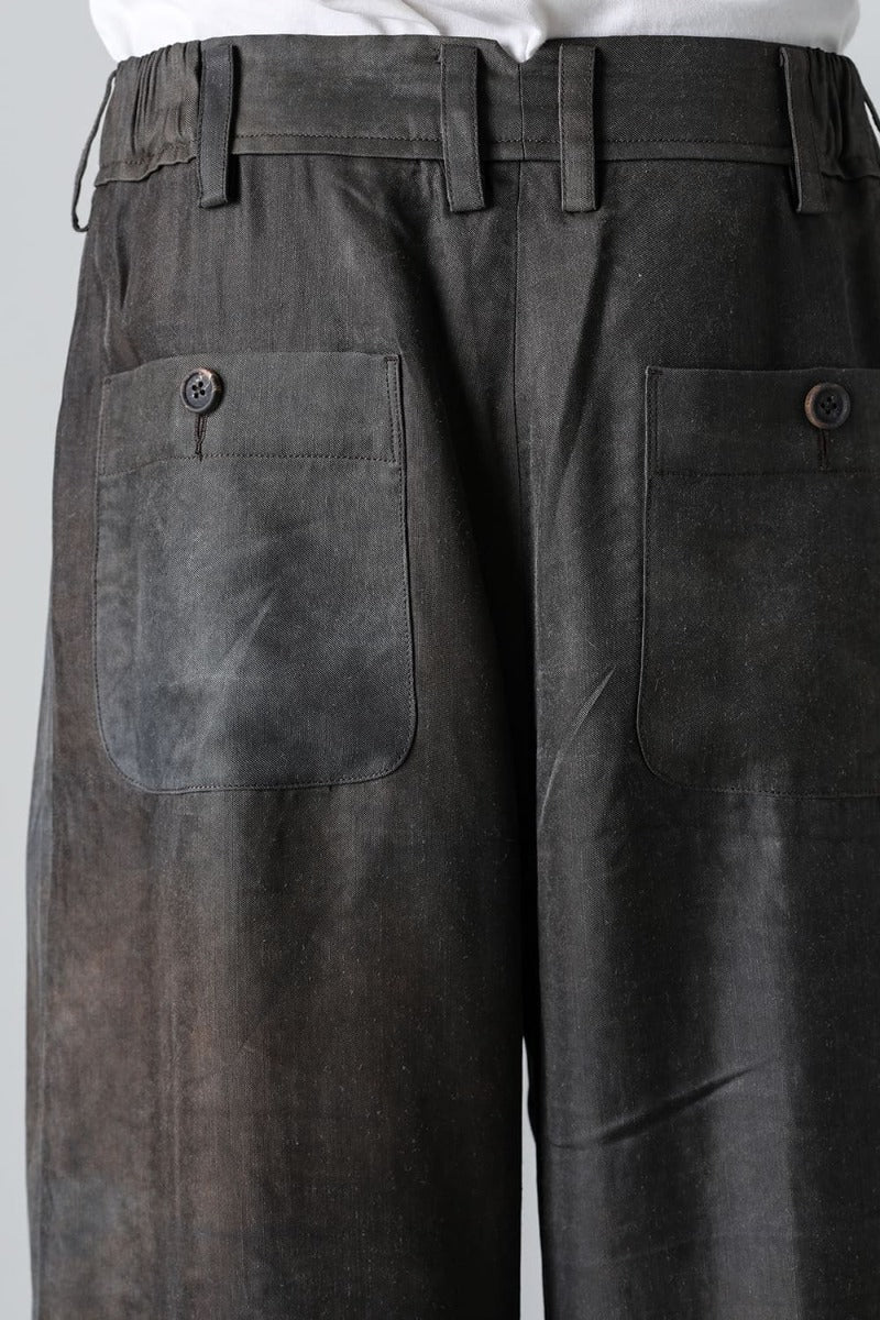 プリーツワイドレグ トラウザーズ