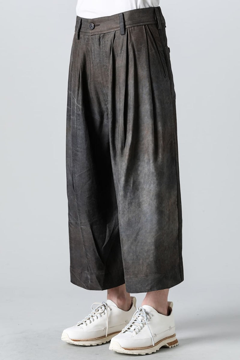 プリーツワイドレグ トラウザーズ