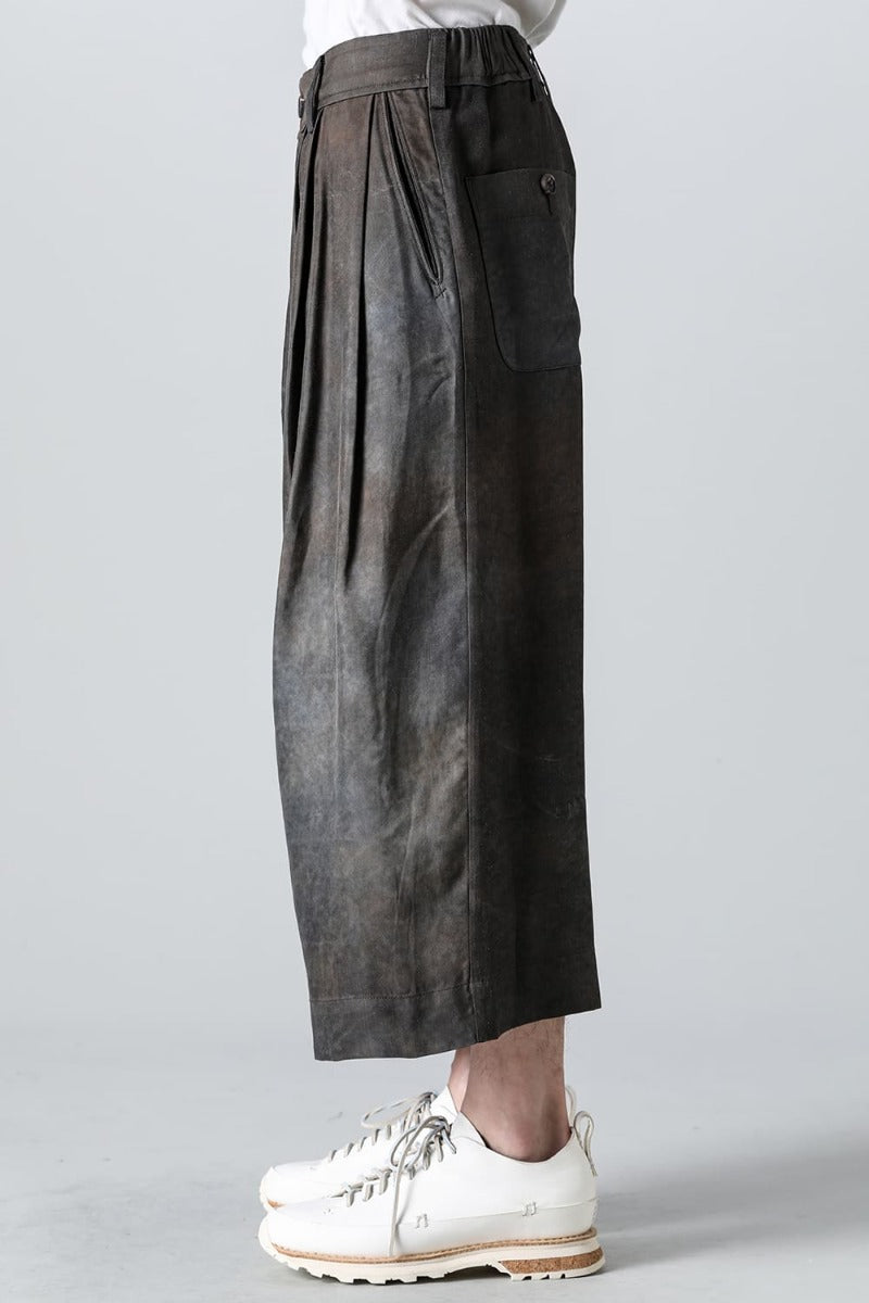 プリーツワイドレグ トラウザーズ