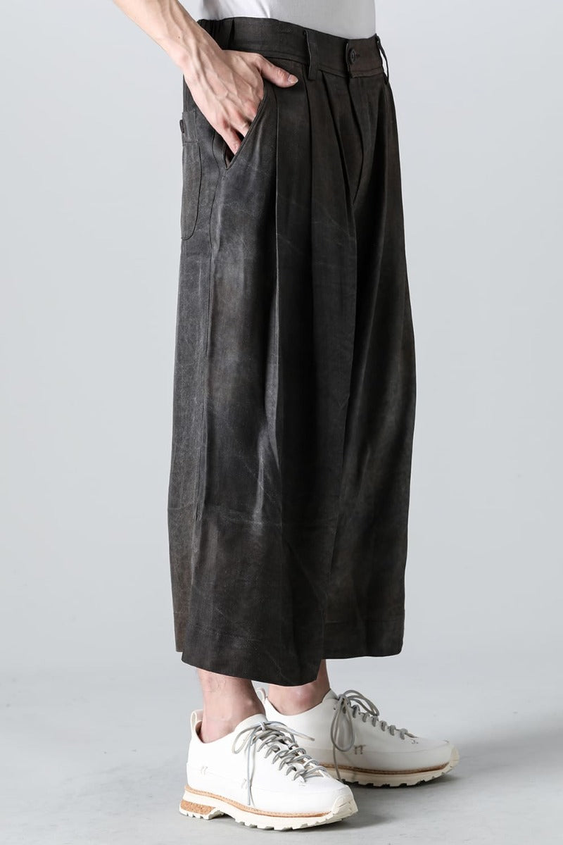 プリーツワイドレグ トラウザーズ